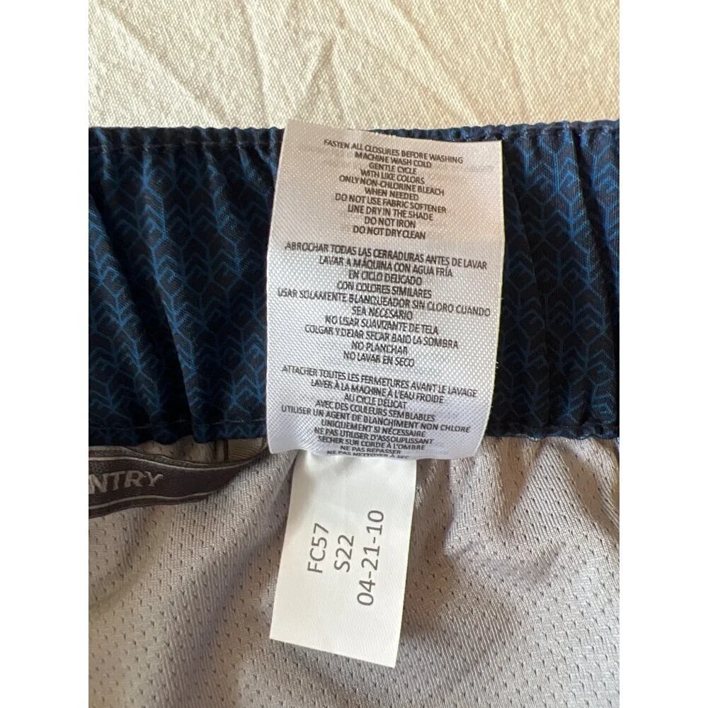 NWT Free Country Mens Size M Blue Swim Shorts Trunks Engineered Color Blocked‎